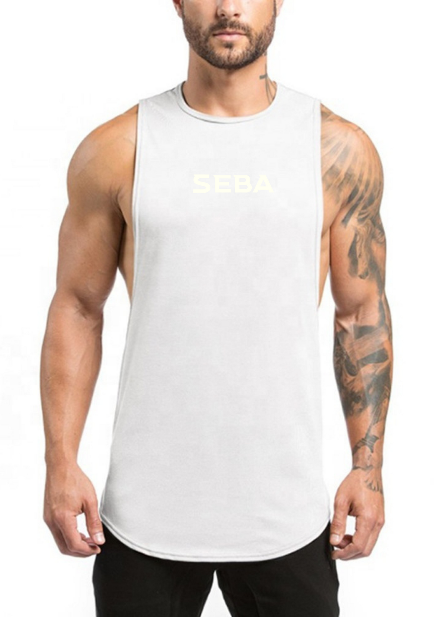 Playera Blanca hombre sin mangas